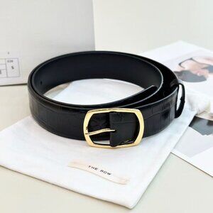 The Row Black Leather Belt Timeless Accessory